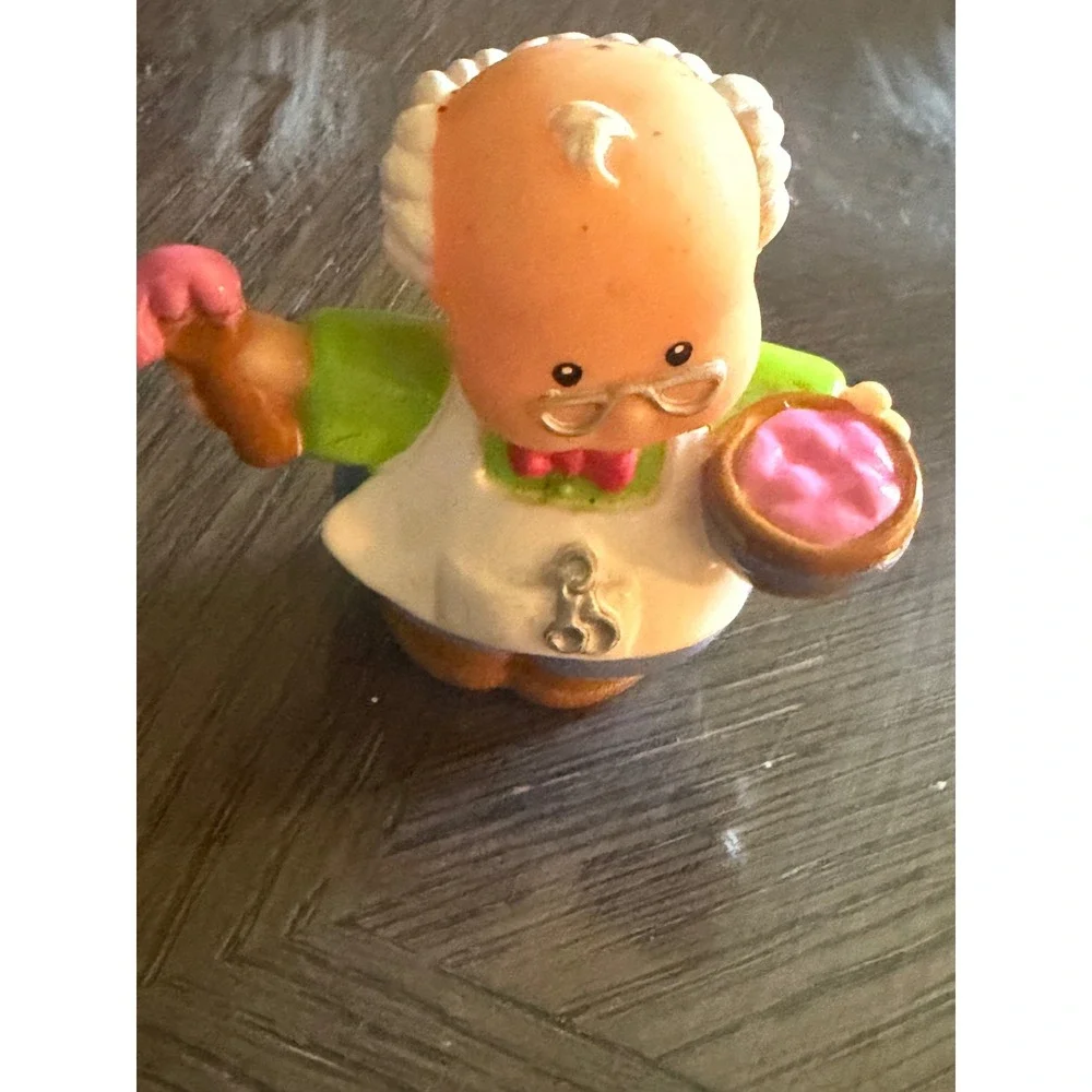 Fisher Price Little People Bob The Baker Cake Batter Christmas Baking Rare Toy